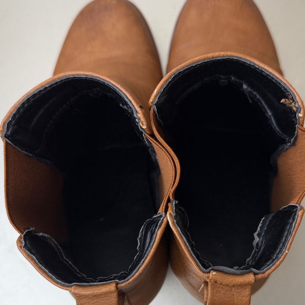Brown Wedge Ankle Boot Size 8 - Picture 11 of 13